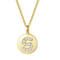 Single Studded Letter Necklace S 925 Plateado