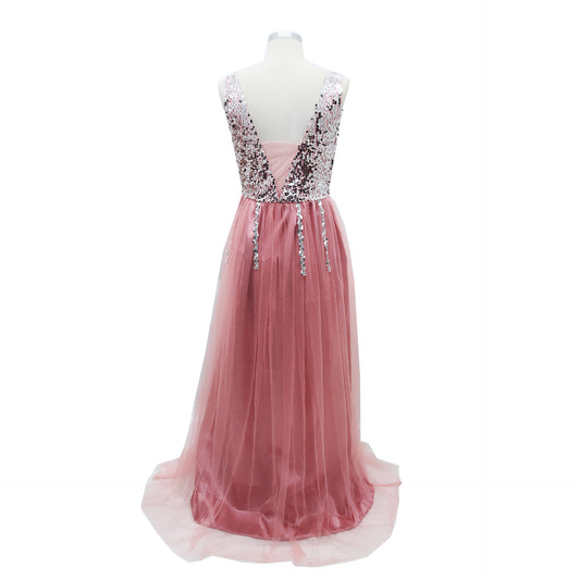 Vestido Elegante Escote Profundo V