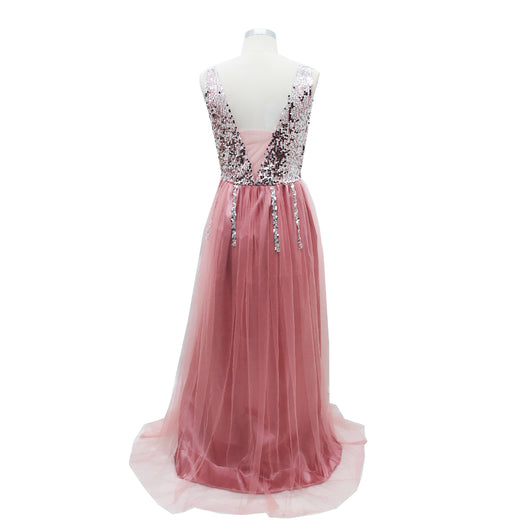 Vestido Elegante Escote Profundo V
