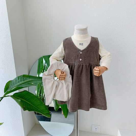 Vestido de Pana para Niñas - Diseño Fresco y Versátil