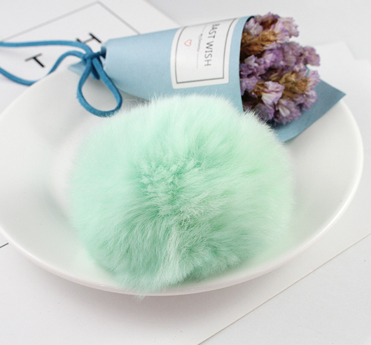 Llavero Pompón de Pelo de Conejo - Accesorio DIY Hecho a Mano - Image 10