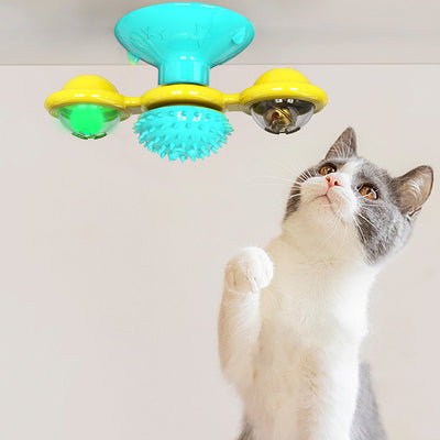 Juguete Interactivo Giratorio para Gatos - Rascador Multiusos con Limpiador Dental - Image 4