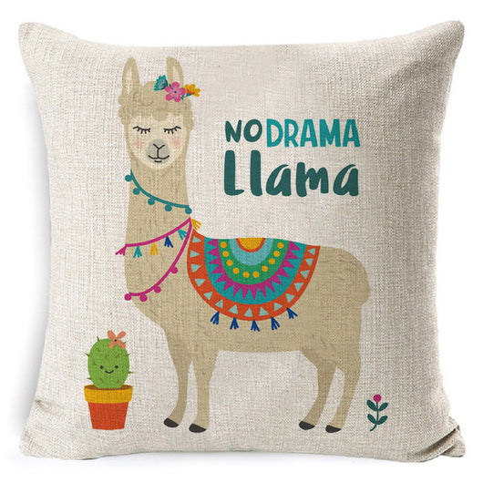 Funda de Cojín Cuadrada con Estampado de Alpaca - Image 4