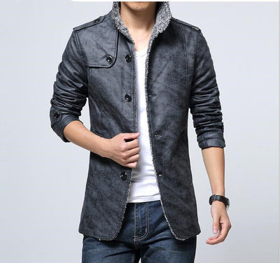 Chaqueta de Cuero PU con Forro de Terciopelo - Casual y Versátil - Image 10
