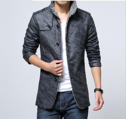 Chaqueta de Cuero PU con Forro de Terciopelo - Casual y Versátil - Image 10