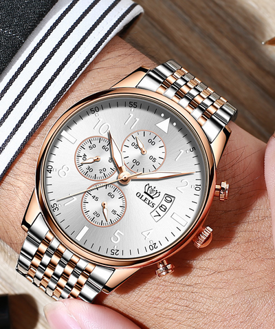 Reloj de Cuarzo Multifuncional con Luz Nocturna e Impermeable para Hombre - Image 6
