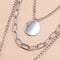 Acrylic Butterfly Necklace Plateado