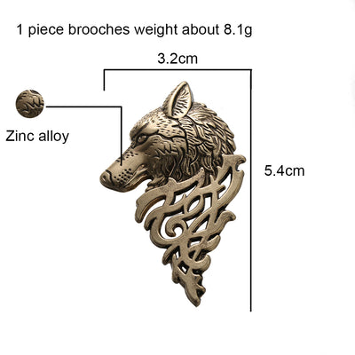 Broche Vintage Punk Lobo para Hombre - Pin de Solapa Elegante para Traje y Camisa - Image 2