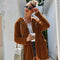 Chaqueta Acolchada con Capucha de Piel