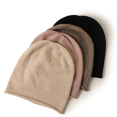 Gorro de Cachemira Tejido para Mujer - Beanie Elegante sin Fleco - Image 4