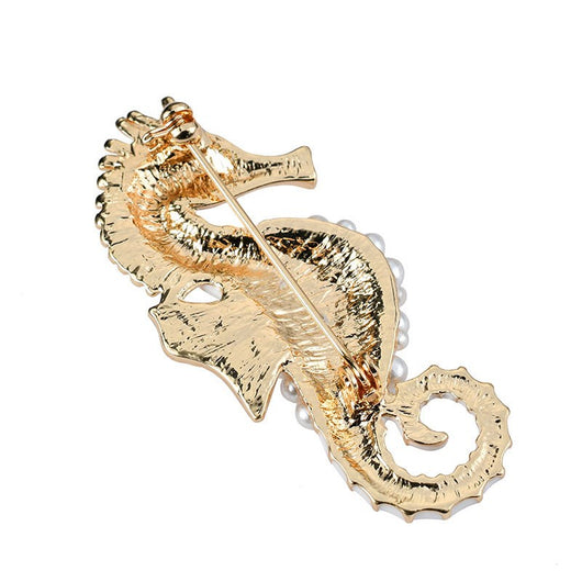 Broche de Caballito de Mar en Perla y Diamantes de Lujo - Image 6