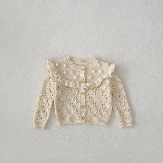 Chaqueta Tejida Hueca Hecha a Mano para Bebés y Niños - Image 6