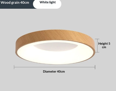 Lámpara de Techo LED Minimalista Estilo Chino Contemporáneo con Textura de Madera - Image 9
