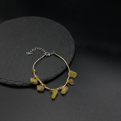 Pulsera Tejida en Rafia con Piedra Natural - Image 23