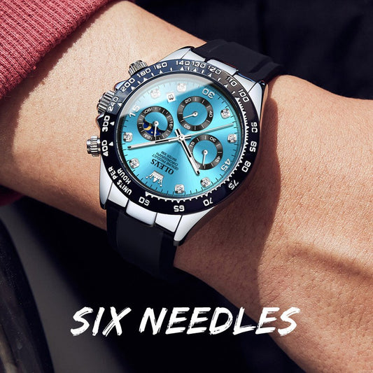 Reloj Deportivo Multifunción con Cronómetro de Cuarzo para Hombre