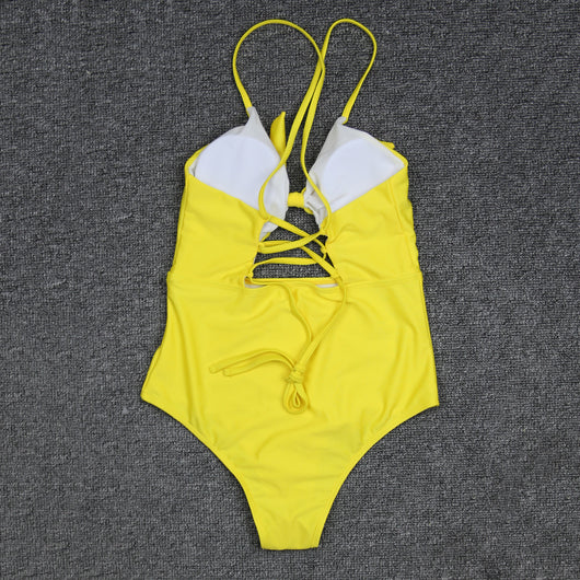 Traje de Baño Entero para Mujer con Tirantes Cruzados - Image 36