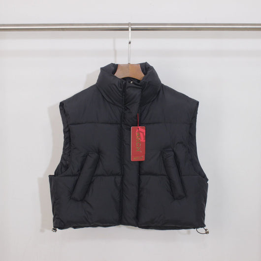 Chaleco Abrigador Mujer Cuello Solapa Corte Holgado - Image 14