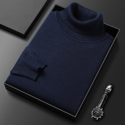 Suéter Cuello Alto Slim Fit para Hombre - Pullover Básico de Color Sólido - Image 51