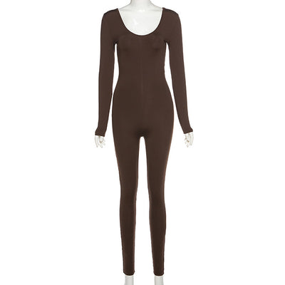 Enterizo Deportivo Ajustado de Cuello Bajo y Cintura Alta para Yoga y Fitness - Image 20