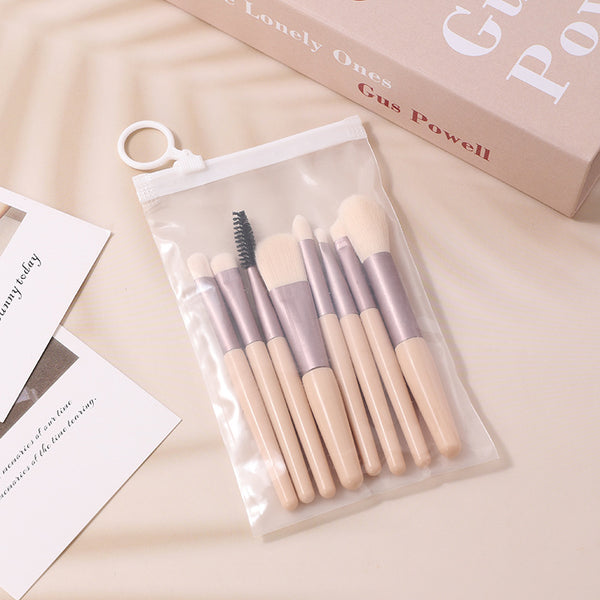 Set de 8 Brochas de Maquillaje Mini Macarons - Diseño Portátil y Profesional