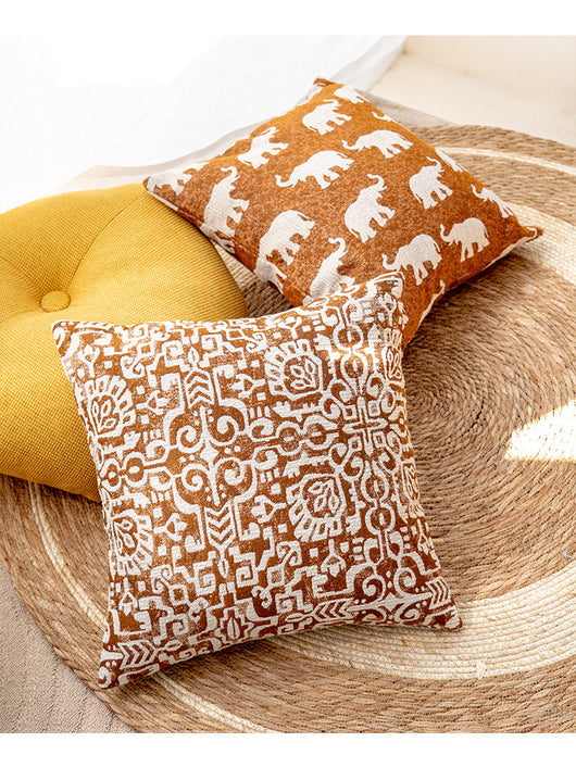 Cojín Decorativo Étnico con Tejido Teñido de Elefante - Image 15