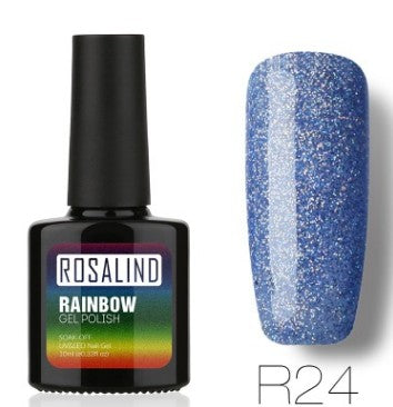 Esmalte de Gel Fotocurable ROSALIND sin Químicos - Sistema Arcoíris con Brillos - Image 32