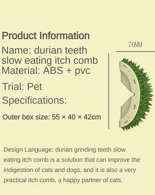 Cepillo Masajeador Durian para Gatos y Perros - Rascador de Pared Multifuncional - Image 12