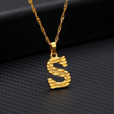 Collar con Colgante de 26 Letras Chapado en Oro - Image 21