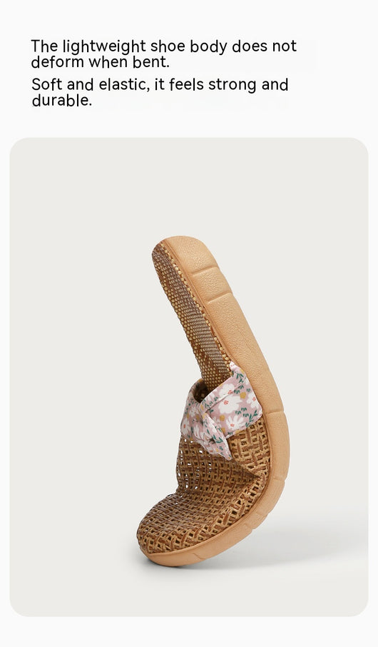 Pantuflas de Lino y Pasto para Mujer - Antideslizantes para Casa - Image 11