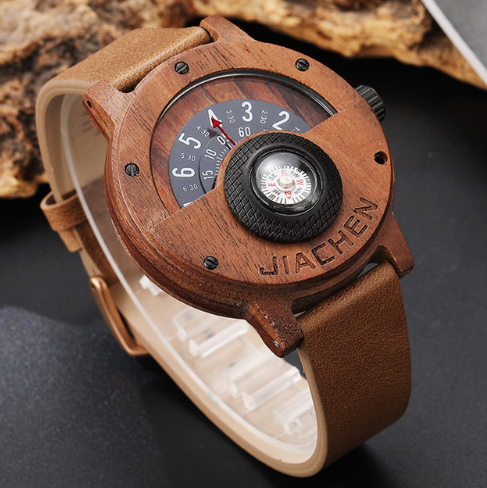 Reloj Deportivo con Brújula y Madera - Multifunción para Aventureros - Image 9