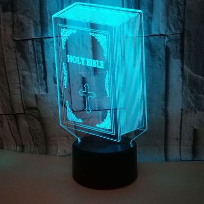Lámpara 3D Biblia Sagrada con Luz LED - Image 5