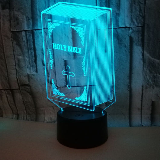 Lámpara 3D Biblia Sagrada con Luz LED - Image 5