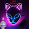 Máscara Facial LED Luminosa con Diseño de Gato