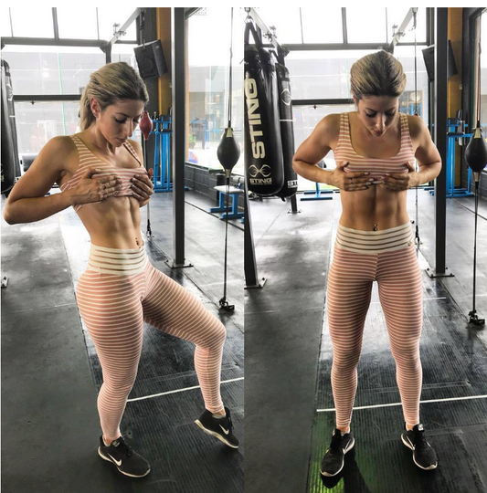 Leggings Yoga Cintura Alta con Estampado de Peces - Tela Elástica Suave