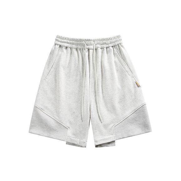 Shorts Casuais Estilo Universitário com Costuras Reforçadas