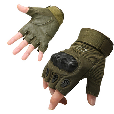 Guantes Tácticos Militares de Medio Dedo con Protección de Nudillos - Image 4