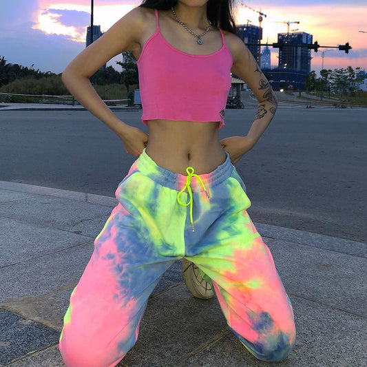 Pantalones Casuales Tie-Dye con Estilo Vibrante