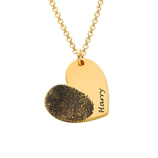 Collar Personalizado con Huella Dactilar y Nombre en Corazón - Image 6