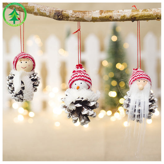 Adorno Navideño Muñeca de Madera con Piña - Colgante Decorativo Mini - Image 6