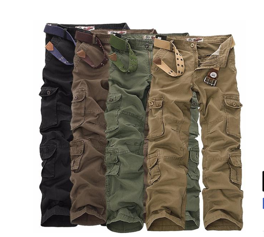 Pantalones de Trabajo Multibolsillos XL - Casuales Cómodos para Hombre