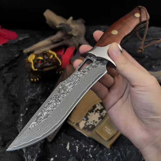Cuchillo de Exterior con Hoja Damasco - Image 2