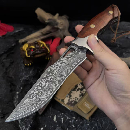 Cuchillo de Exterior con Hoja Damasco - Image 2