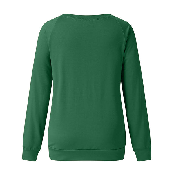 Sudadera Estampado Montañas Otoño Cómoda Suelta Mujer Cuello Redondo