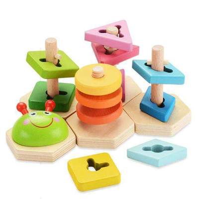 Puzzle de Formas de Madera para Apilar y Clasificar - Image 3