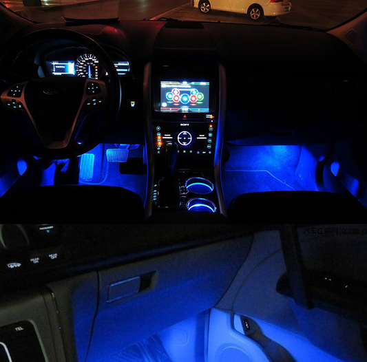 Luces Ambientales LED para Auto - Iluminación Decorativa Azul 780 - Image 2
