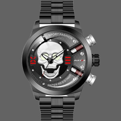 Reloj de Moda LONGBO 9439 Diseño Calavera Circular - Image 2