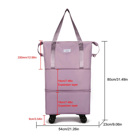 Bolsa de Viaje Expandible con Ruedas - Capacidad Grande, Separación Seco-Húmedo - Image 3