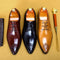 Zapatos de Cuero Ejecutivo con Punta Tallada - Elegancia Profesional