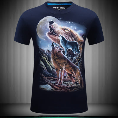Playera con Diseño 3D de Lobo Feroz - Image 3