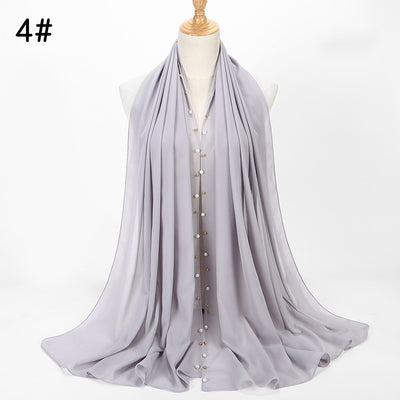 Pañuelo Hijab de Gasa Perla con Brillo - Image 21